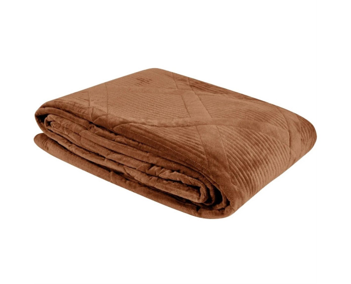 Покривало 200*230 см VELUR Brown SOHO