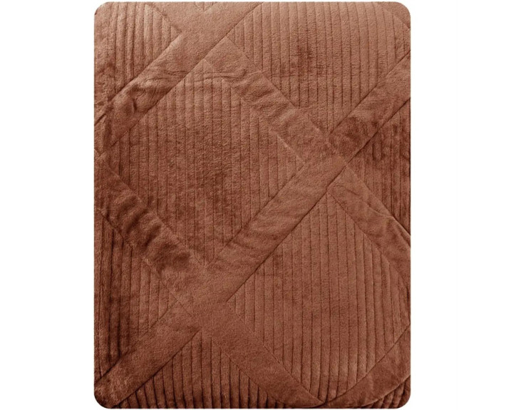 Покривало 200*230 см VELUR Brown SOHO
