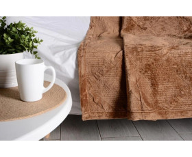Покривало 200*230 см VELUR Brown SOHO