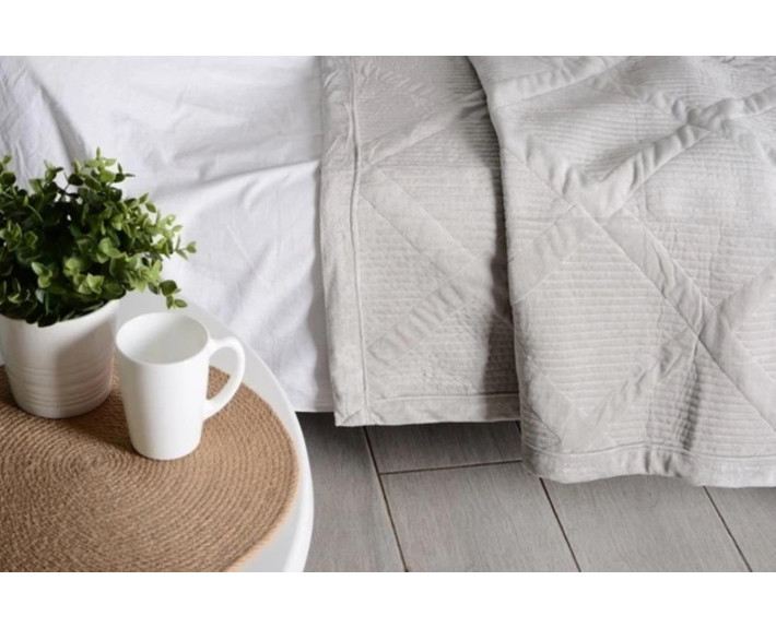 Покривало 200*230 см VELUR Silver SOHO