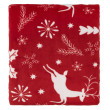 Плед Ardesto Christmas Flannel 160х200см, 100% поліестер, олені, червоний