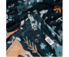 Плед Ardesto Christmas Flannel 160х200см, 100% поліестер, олені, зелений