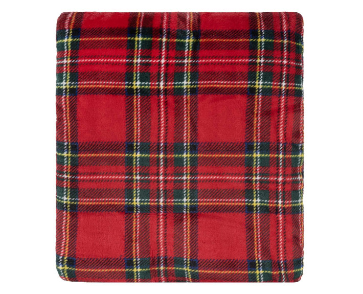 Плед Ardesto Christmas Flannel 160х200см, 100% поліестер, клітинка, червоний