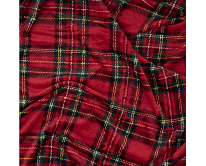 Плед Ardesto Christmas Flannel 160х200см, 100% поліестер, клітинка, червоний