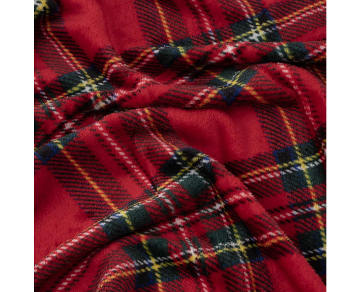 Плед Ardesto Christmas Flannel 160х200см, 100% поліестер, клітинка, червоний