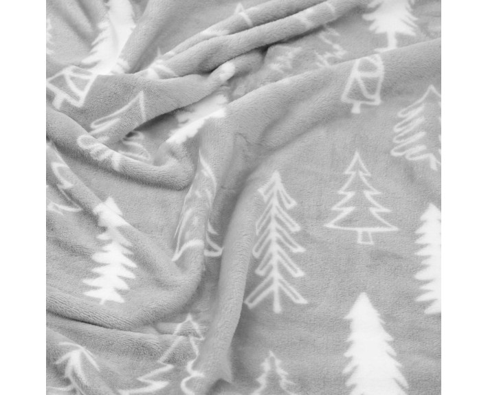 Плед Ardesto Christmas Flannel, 160х200см, 100% поліестер, ялинки