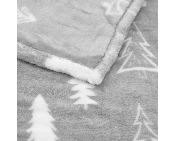 Плед Ardesto Christmas Flannel, 160х200см, 100% поліестер, ялинки