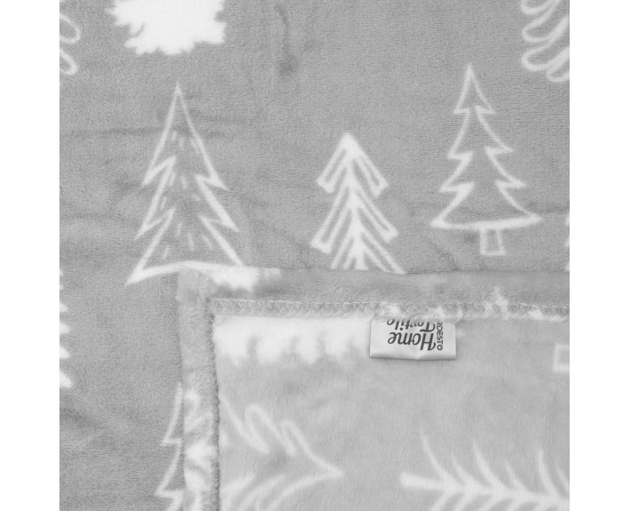 Плед Ardesto Christmas Flannel, 160х200см, 100% поліестер, ялинки