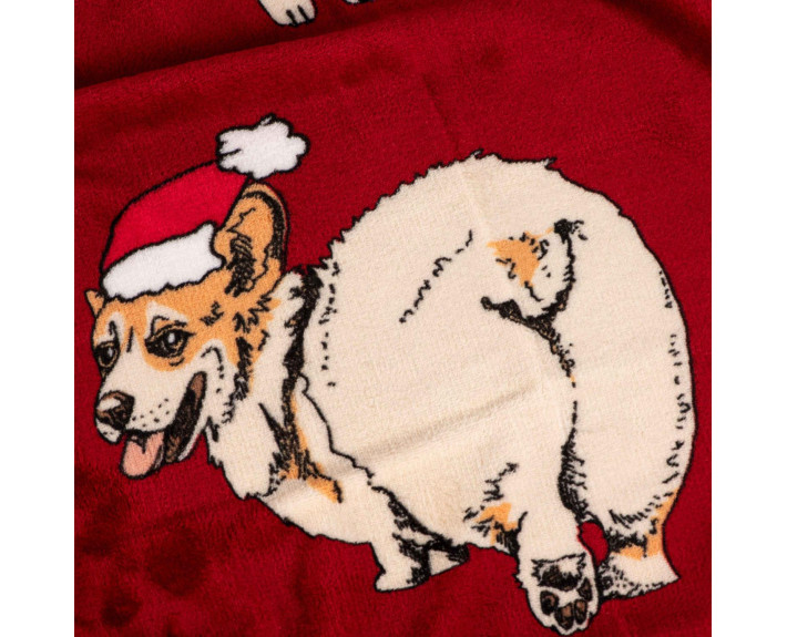 Плед Ardesto Christmas Flannel 160х200см, 100% поліестер, різдвяні коргі