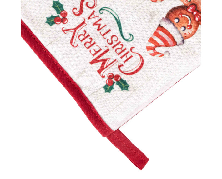 Рукавичка Ardesto Christmas Gingerbread 18х30см, 100% поліестер (верх), 100% бавовна (низ), червоний