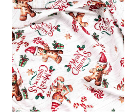 Скатертина Ardesto Christmas Gingerbread 120х140см, 100% поліестер, червоний
