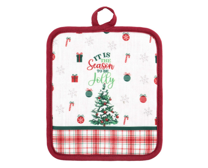 Прихватка Ardesto Christmas Tree 18х20см, 100% поліестер (верх), 100% бавовна (низ), зелений