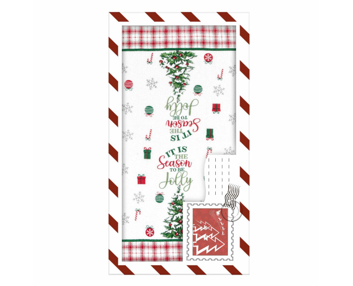 Подарунковий набір рушничків в коробці Ardesto Christmas Tree 38х63см, 2шт, 100% бавовна, зелений