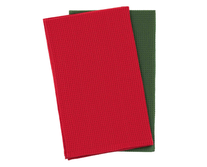 Подарунковий набір рушничків в мішечку Ardesto Christmas Santa 38х63см, 2шт, 100% бавовна, червоний,