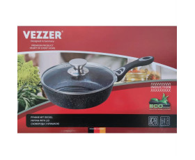 Пательня кована з кришкою VEZZER 28*7,5 см VZ8060