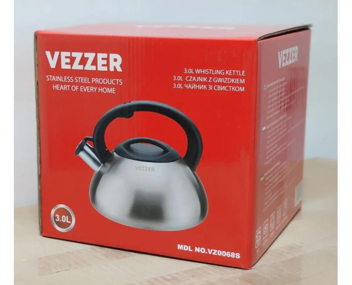 Чайник VEZZER зі свистком 3 л VZ0068S