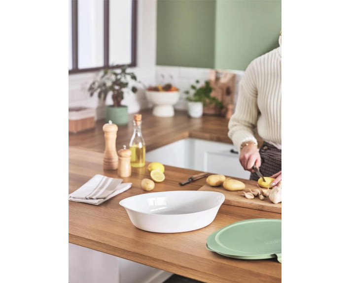 Форма для запік/овал/ 32*20 см з кришкою LUMINARC SMART CUISINE CARINE
