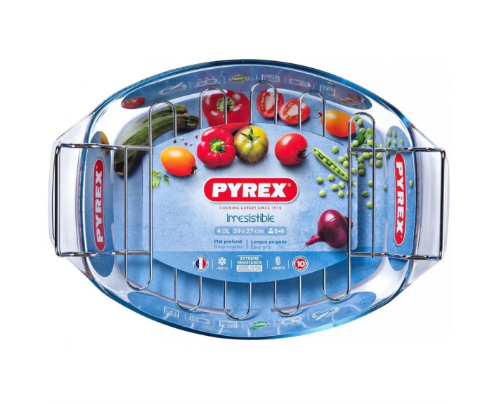Форма для запікання овал. 38х27х11см (4л) з решіт. PYREX