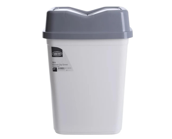 Корзина д/мусора VIOLET HOUSE 0094 Бабочка WHITE с/кр.10 л
