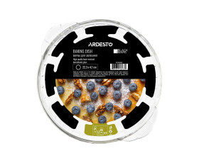 Форма для запікання ARDESTO Black Mars 22.3x4.7см, боросилікатне скло, кругла, прозорий