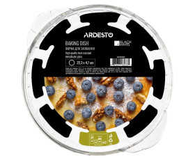 Форма для запікання ARDESTO Black Mars 22.3x4.7см, боросилікатне скло, кругла, прозорий