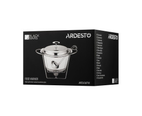 Марміт ARDESTO Black Mars 3800мл, скло, нержавіюча сталь, кругла, прозорий
