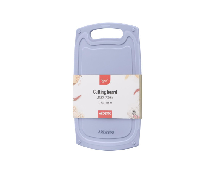 Дошка кухонна ARDESTO Gemini, 33х20х0.85см, пластик, сірий