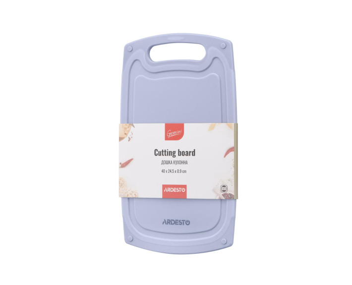 Дошка кухонна ARDESTO Gemini, 40х24.5х0.9см, пластик, сірий