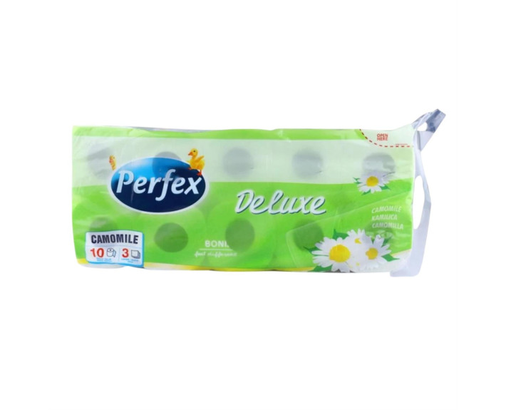 Туалетний папір Deluxe Ромашка 3 шар.10шт Perfex
