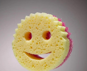 Губка кухонна Scrub Mommy рожева/фіолетова Scrub Daddy