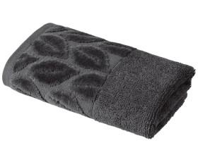 Рушник 30*50 бавовна 100% Leaves Dark Gray  SOHO