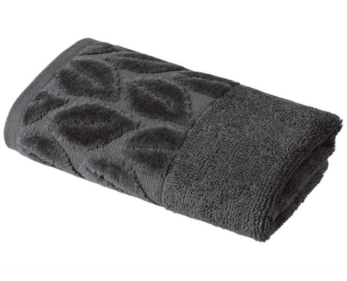 Рушник 30*50 бавовна 100% Leaves Dark Gray  SOHO