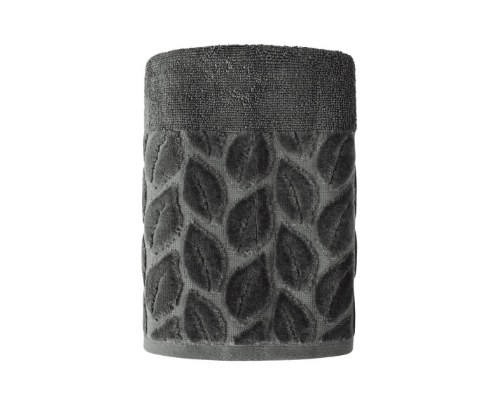 Рушник 50*90 бавовна 100% Leaves Dark Gray SOHO