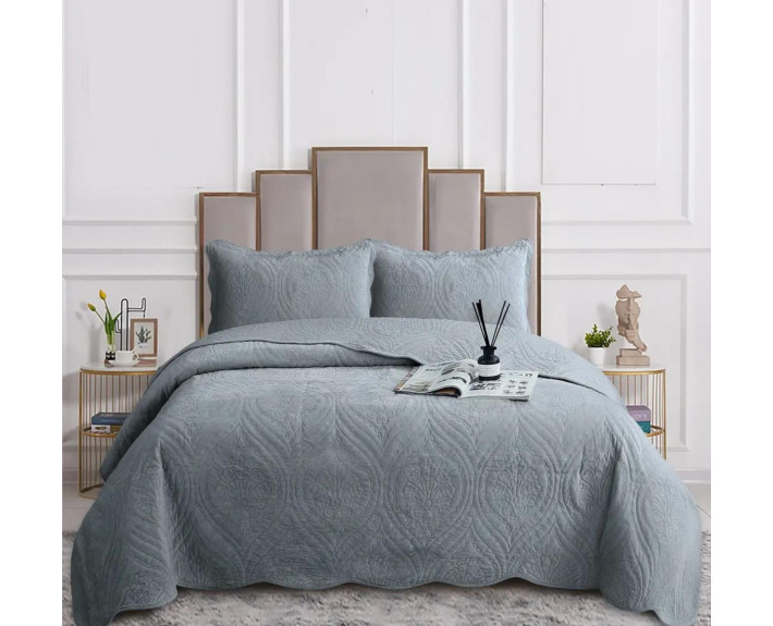 Покривало 220*240 см VELVET Vip Venzel Gray SOHO
