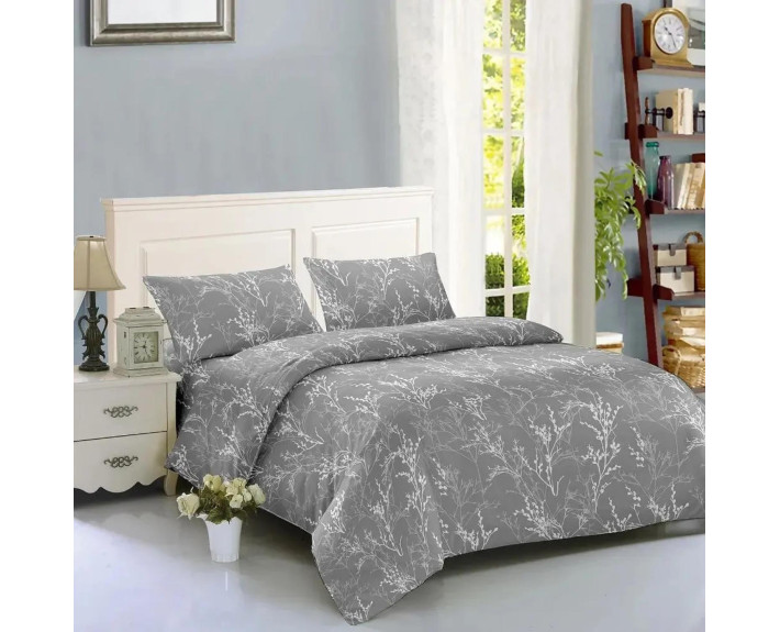 Комплект пост.білизни Двоспальний 180*220 Branch Grey  SOHO