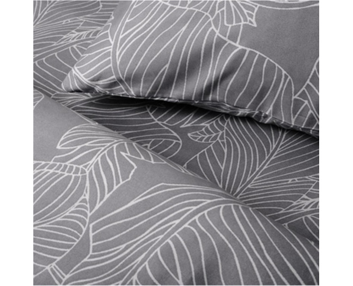Комплект пост.білизни Двоспальний 180*220 Leaves Grey  SOHO