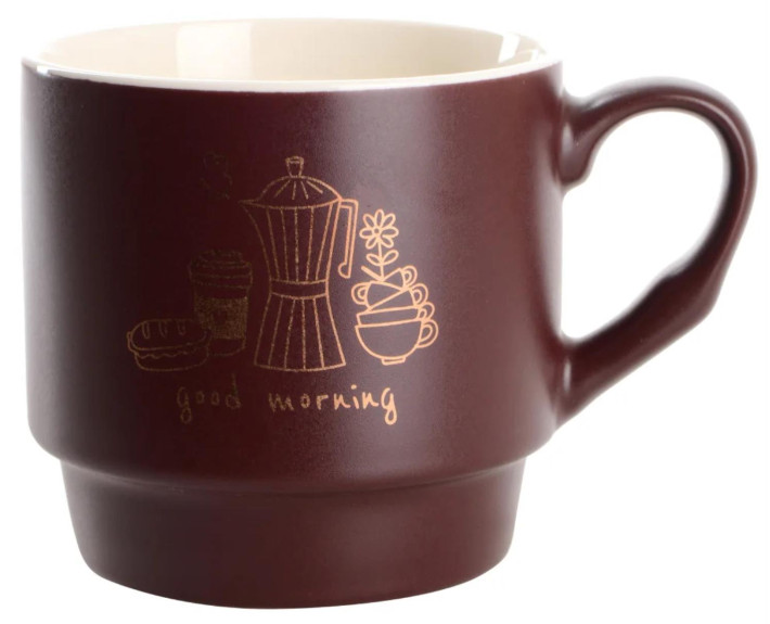 Чашка LIMITED EDITION MORNING COFFEE /НАБІР/4х340 мл на мет.підст