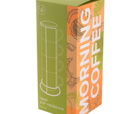 Чашка LIMITED EDITION MORNING COFFEE /НАБІР/4х340 мл на мет.підст