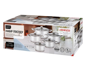 Набір посуду ARDESTO Gemini Gourmet Varese, 10 предметів, нержавіюча сталь