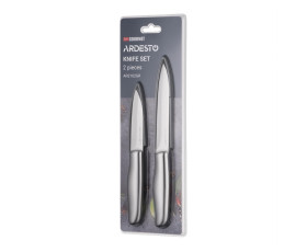 Набір ножів ARDESTO Gemini Gourmet, 2 предмети, нержавіюча сталь, пластик, сірий