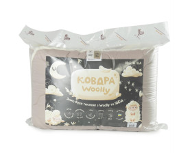 Ковдра WOOLLY OMBRE IDEIA 175х210 вовняна зимова щіл.400гр/м2