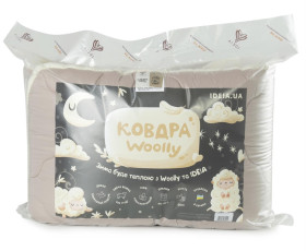 Ковдра WOOLLY OMBRE IDEIA 175х210 вовняна зимова щіл.400гр/м2