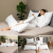 Подушка з наволочкою NORDIC COMFORT+ 40х140 см для відпочинку та сну ТМ IDEIA з блискавкою (сіра)