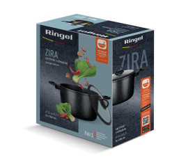 Каструля RINGEL Zira з кришкою висока 24 см (6.3л)