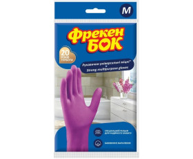 Рукавички гум. РОЖЕВІ  універс. міцні  M //144 ФБ