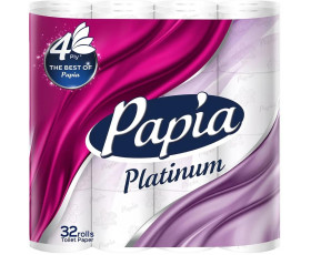 Туалетний папір  4-х шаровий 32 шт Platinum PAPIA