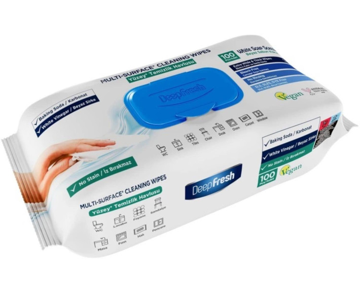 Серветки вологі д/очищення поверхонь 100шт Soap Deep Fresh