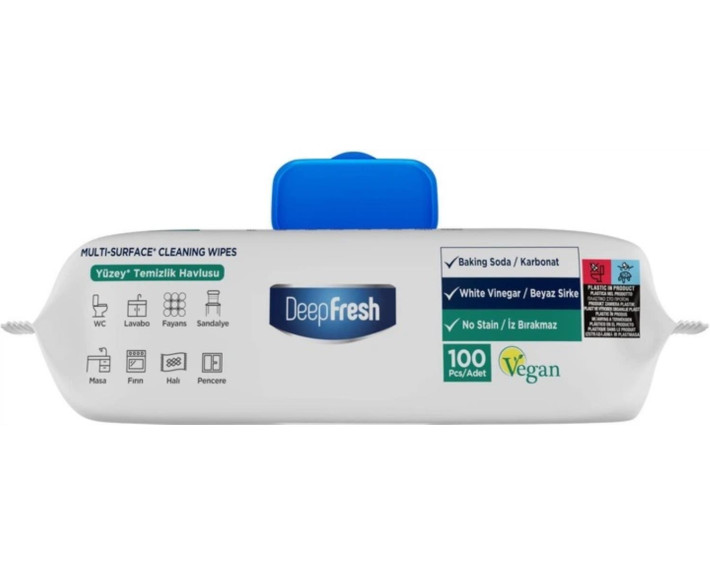 Серветки вологі д/очищення поверхонь 100шт Soap Deep Fresh