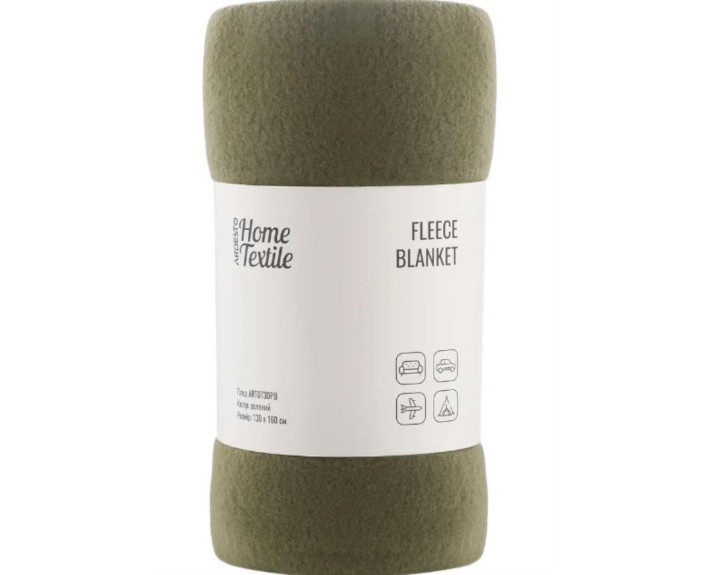 Плед ARDESTO Fleece 130x160см, 100% поліестер, зелений