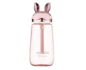 Пляшка для води ARDESTO Bunny 600мл, пластик, рожевий